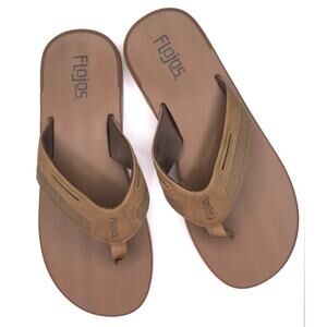 Flojos Men’s Brown Sandals Flip Flops Size 12 NWT